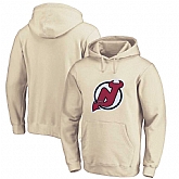 Men's Customized New Jersey Devils Cream All Stitched Pullover Hoodie,baseball caps,new era cap wholesale,wholesale hats